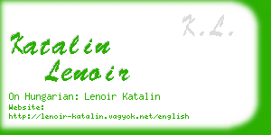 katalin lenoir business card